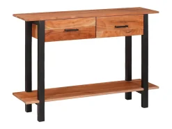 Mesa Consola Marrón 110 x 30 x 75 cm madera maciza de acacia
