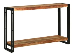 Mesa Consola Marrón 120 x 33 x 75 cm madera maciza de acacia