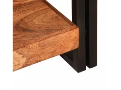 Mesa Consola Marrón 90 x 33 x 75 cm madera maciza de acacia