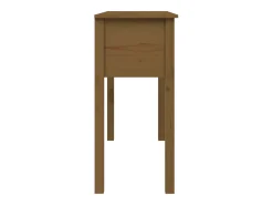 Mesa consola marrón miel 100x35x75 cm madera maciza de pino