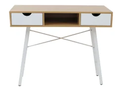 Mesa consola MCW-E92, marrón natural blanco