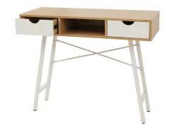 Mesa consola MCW-E92, marrón natural blanco