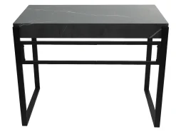 Mesa consola MCW-L53, aspecto mármol gris