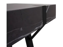 Mesa consola MCW-L54, aspecto mármol gris