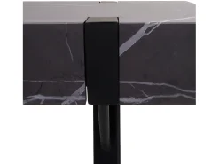 Mesa consola MCW-L54, aspecto mármol gris