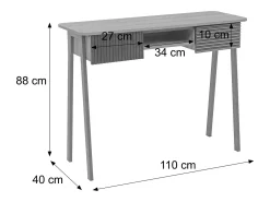 Mesa consola MCW-O40, aspecto nogal