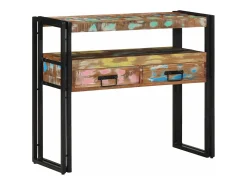 Mesa Consola Multicolor 90 x 33 x 75 cm madera maciza reciclada