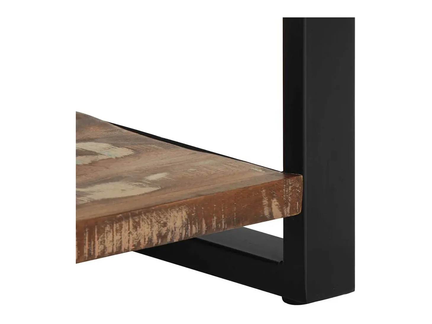 Mesa consola multicolor madera maciza reciclada 100x35x75 cm