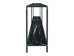 Mesa consola negra 180x35x75,5 cm Cristal templado