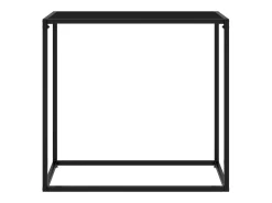 Mesa consola negra 80x35x75 cm Cristal templado