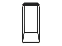 Mesa consola negra 60x35x75 cm Cristal templado