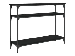 Mesa consola negra 100x29x75 cm madera de ingeniería