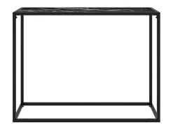 Mesa consola negra 100x35x75 cm Cristal templado