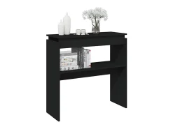 Mesa consola negra 80x30x80 cm Aglomerado
