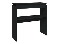 Mesa consola negra 80x30x80 cm Aglomerado