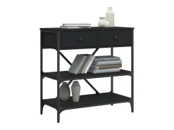 Mesa consola negra 75x34,5x75 cm madera de ingeniería