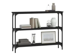 Mesa consola negra 100x22,5x75 cm madera de ingeniería