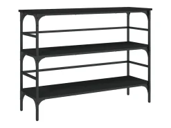 Mesa consola negra 100x32x75 cm madera de ingeniería