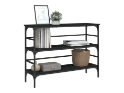 Mesa consola negra 100x32x75 cm madera de ingeniería