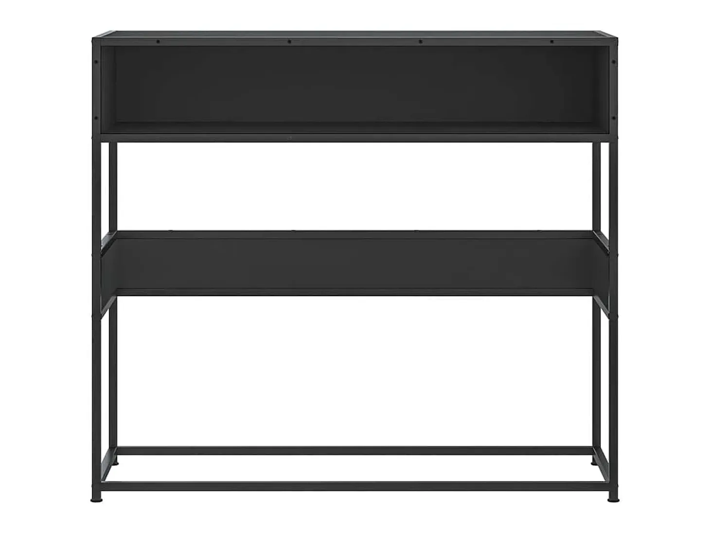Mesa consola negra 90x35x80 cm madera de ingeniería