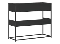 Mesa consola negra 90x35x80 cm madera de ingeniería