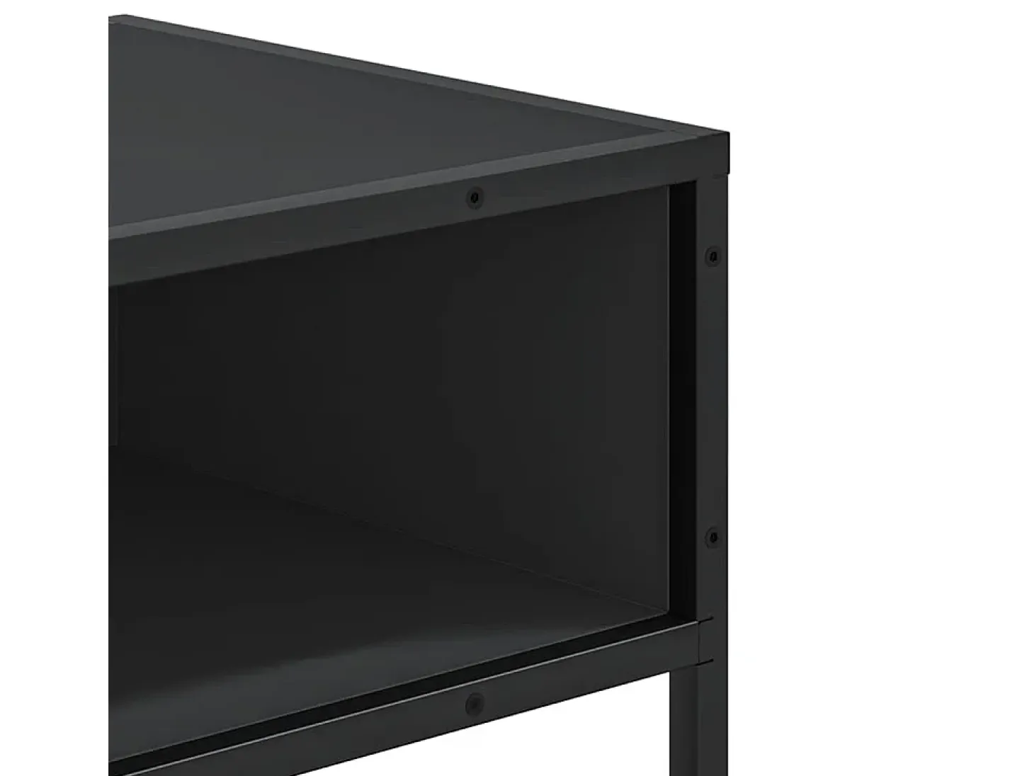 Mesa consola negra 90x35x80 cm madera de ingeniería