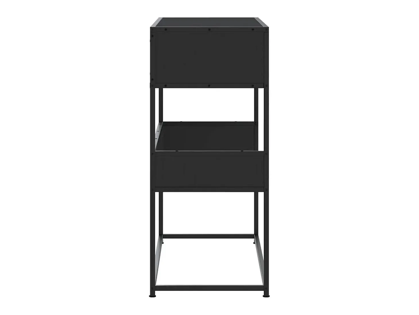 Mesa consola negra 90x35x80 cm madera de ingeniería