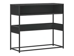 Mesa consola negra 90x35x80 cm madera de ingeniería