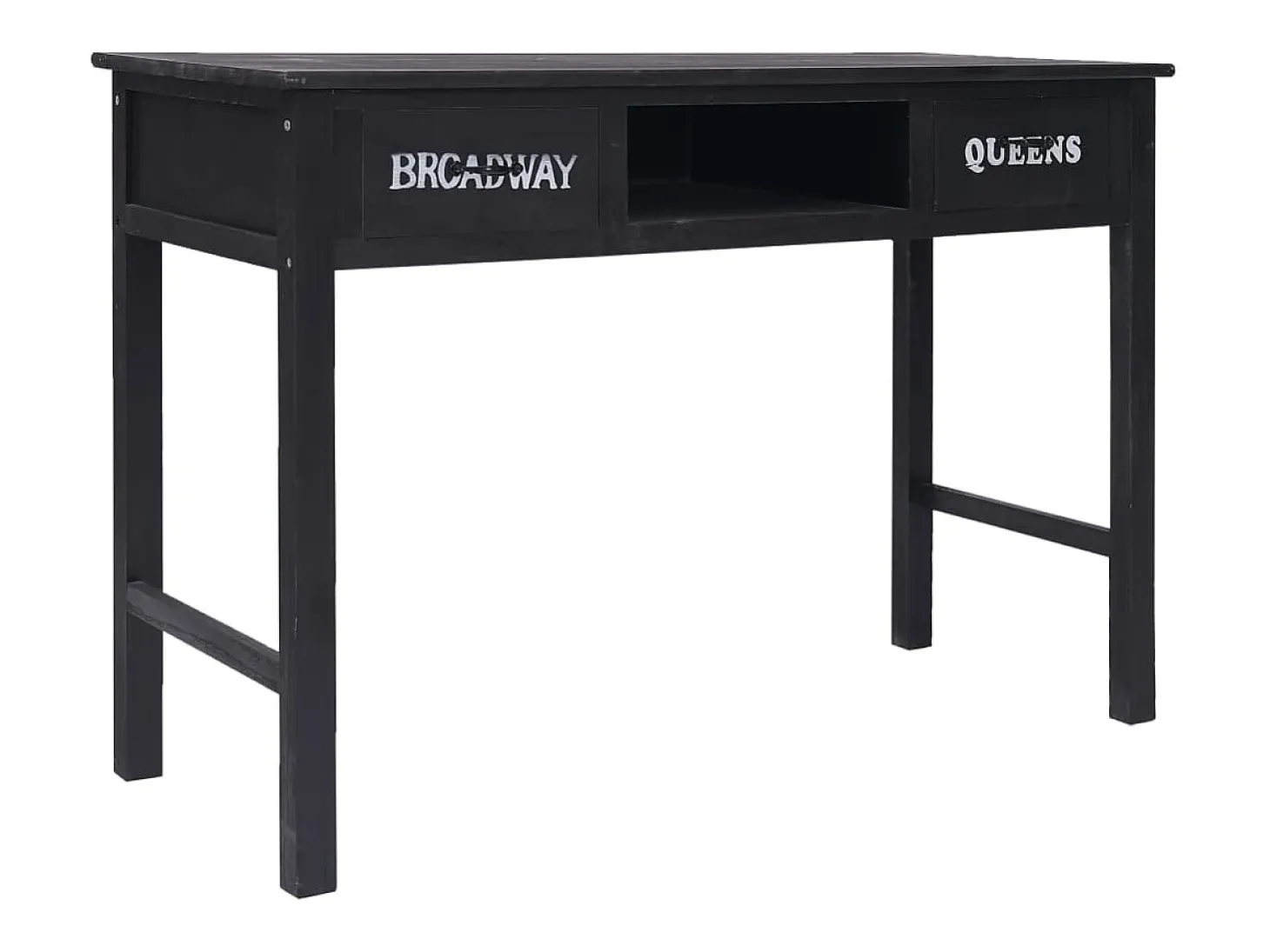 Mesa consola Negra 110x45x76 cm Madera