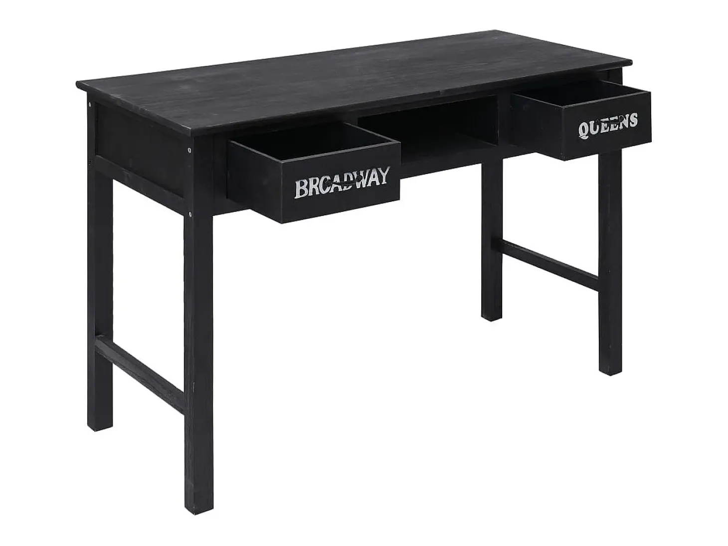 Mesa consola Negra 110x45x76 cm Madera