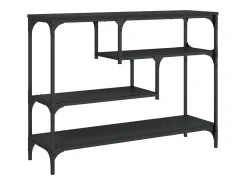 Mesa consola negra 100x30x75 cm madera de ingeniería