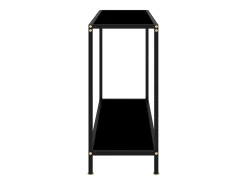 Mesa consola negra 100x35x75 cm Cristal templado