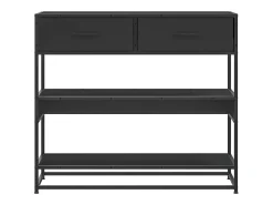 Mesa consola negra 90x35x80 cm madera de ingeniería