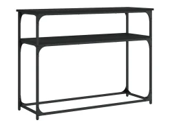 Mesa consola negra 100x35,5x75 cm madera de ingeniería
