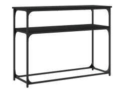 Mesa consola negra 100x35,5x75 cm madera de ingeniería