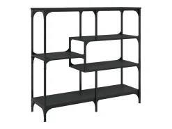 Mesa consola negra 103x32x95 cm madera de ingeniería
