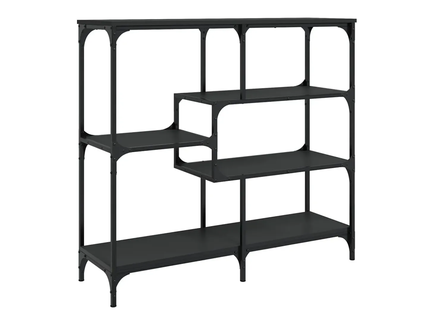 Mesa consola negra 103x32x95 cm madera de ingeniería
