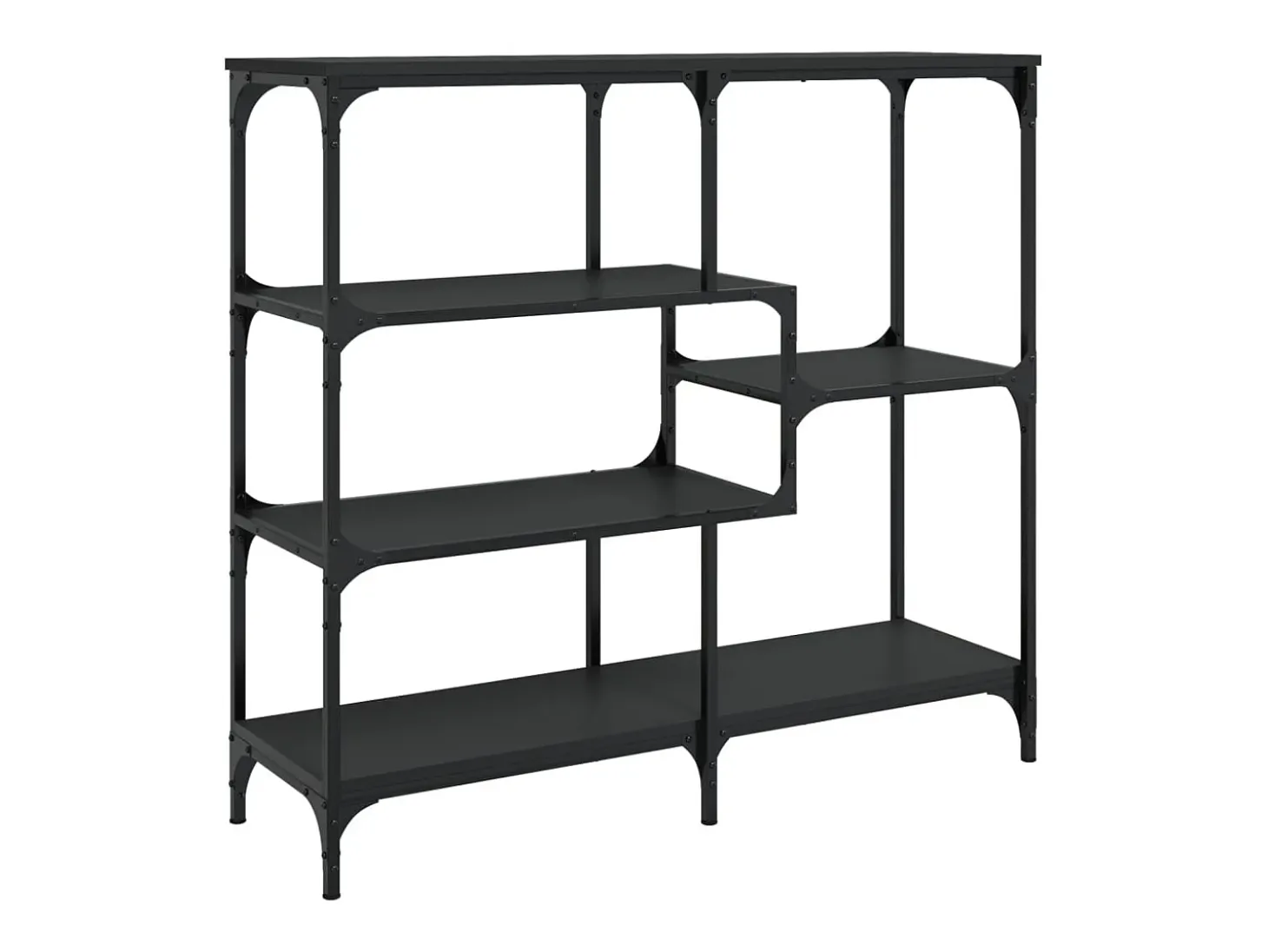 Mesa consola negra 103x32x95 cm madera de ingeniería