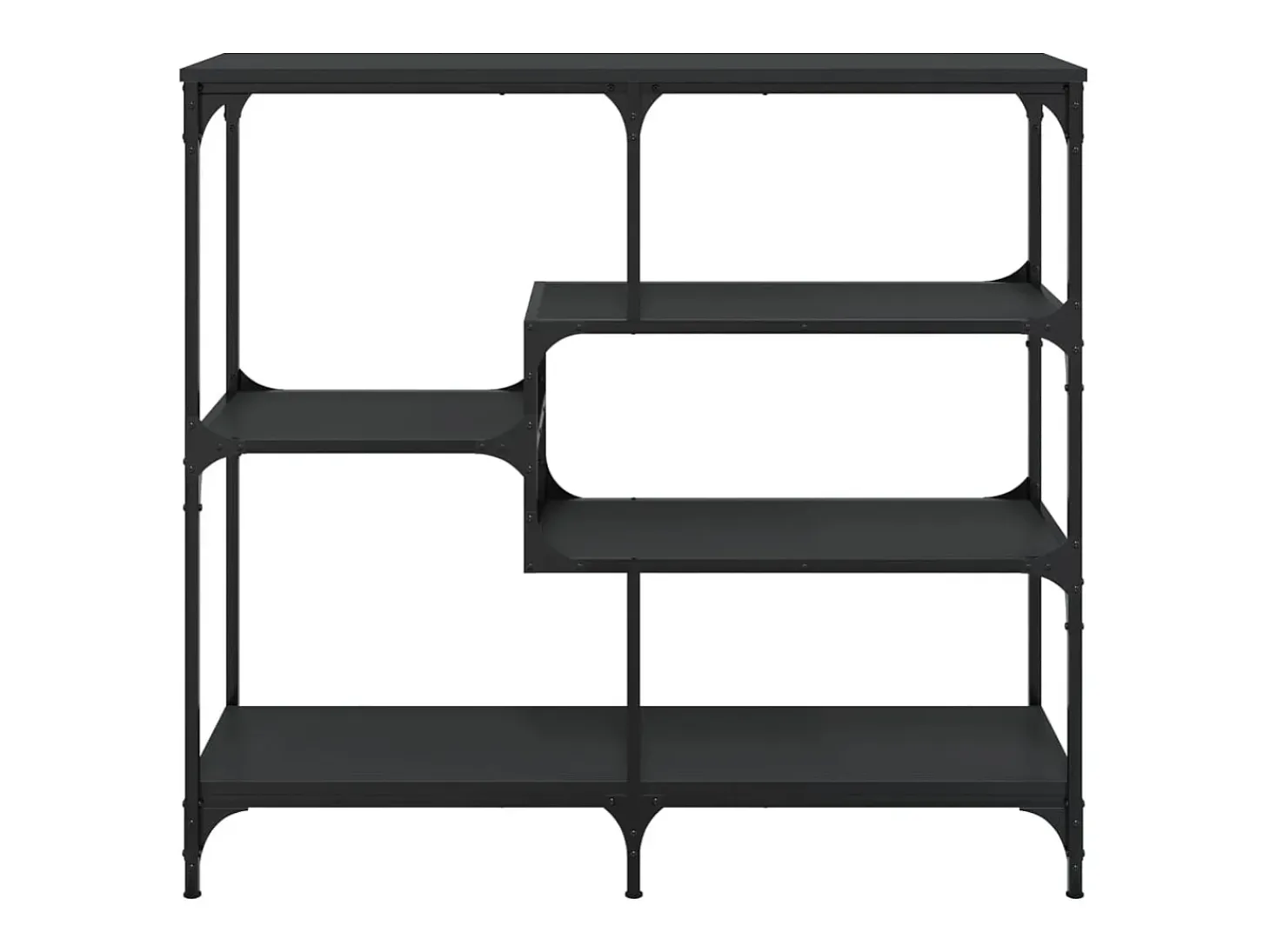 Mesa consola negra 103x32x95 cm madera de ingeniería