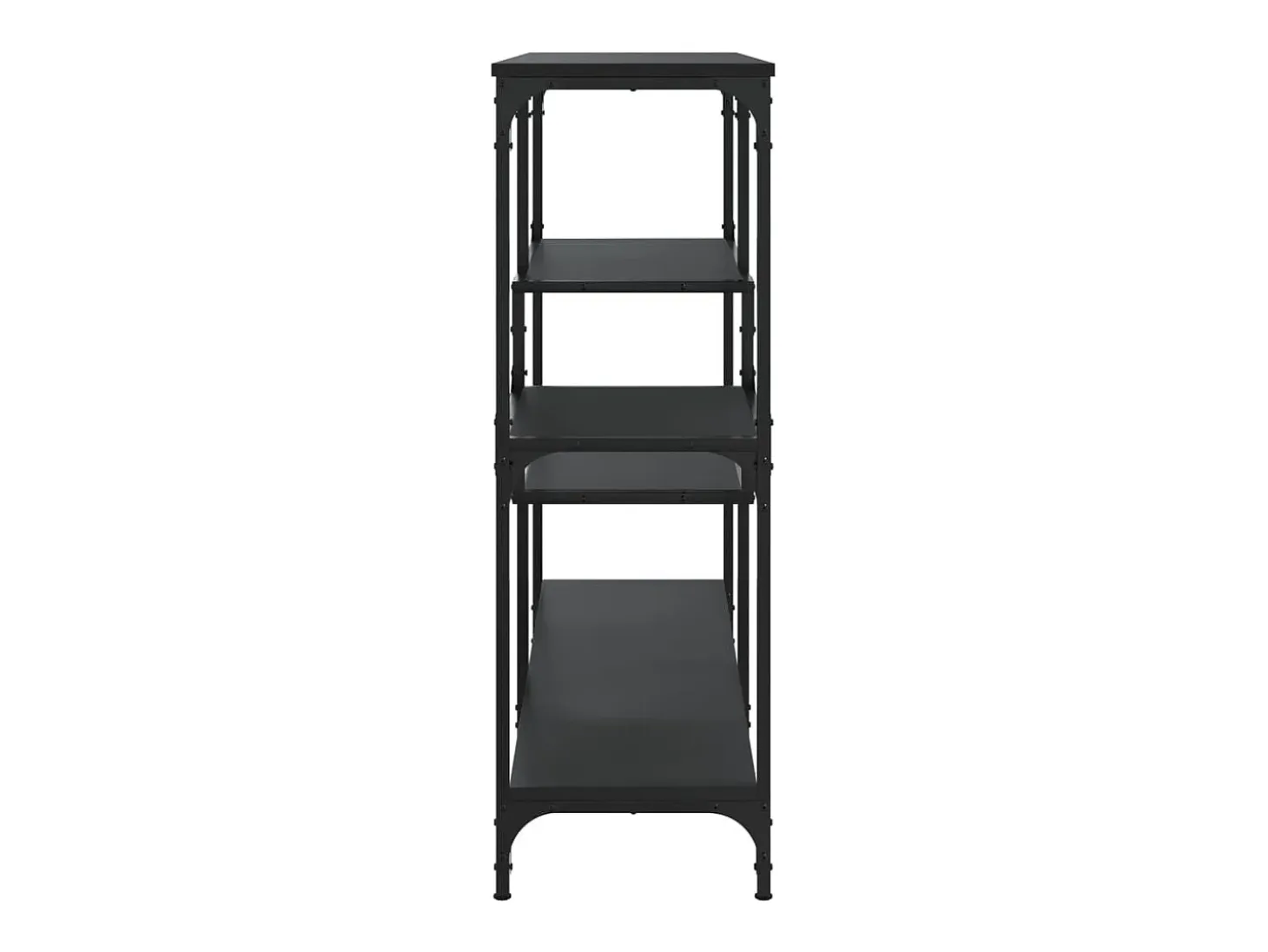 Mesa consola negra 103x32x95 cm madera de ingeniería