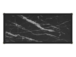 Mesa consola negra 80x35x75 cm Cristal templado