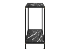 Mesa consola negra 80x35x75 cm Cristal templado