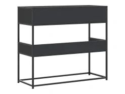 Mesa consola negra 90x35x80 cm madera de ingeniería