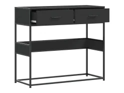 Mesa consola negra 90x35x80 cm madera de ingeniería