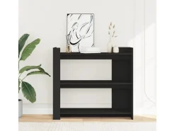 Mesa consola negra 100x35x90 cm madera de ingeniería