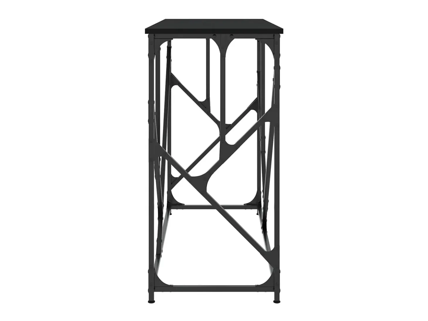 Mesa consola negra 100x40x80 cm madera de ingeniería