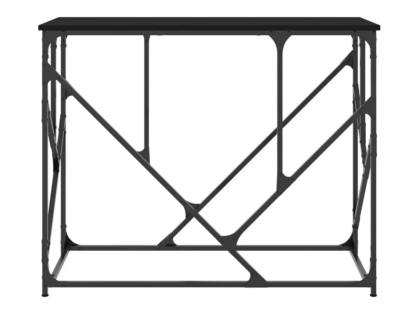 Mesa consola negra 100x40x80 cm madera de ingeniería
