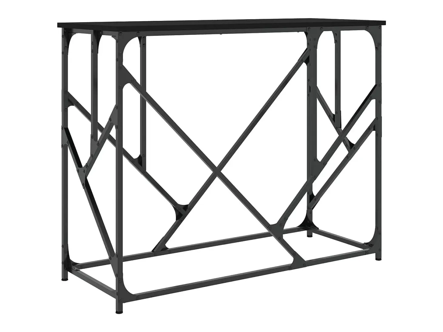 Mesa consola negra 100x40x80 cm madera de ingeniería