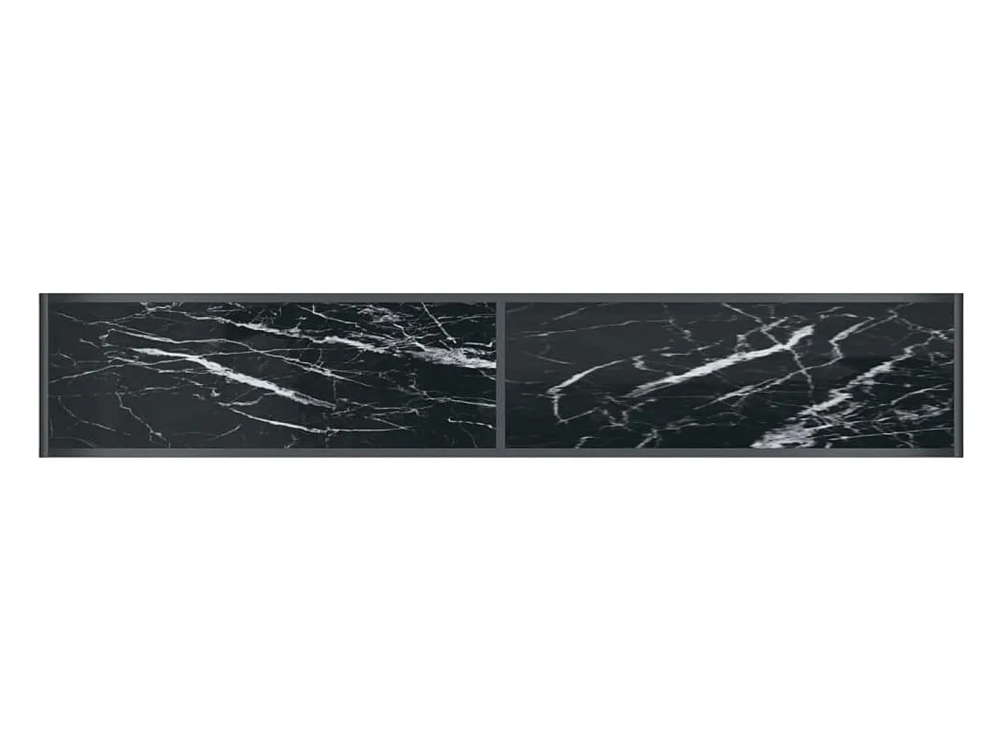 Mesa consola negra 200x35x75,5 cm Cristal templado