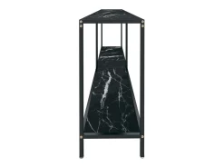 Mesa consola negra 200x35x75,5 cm Cristal templado